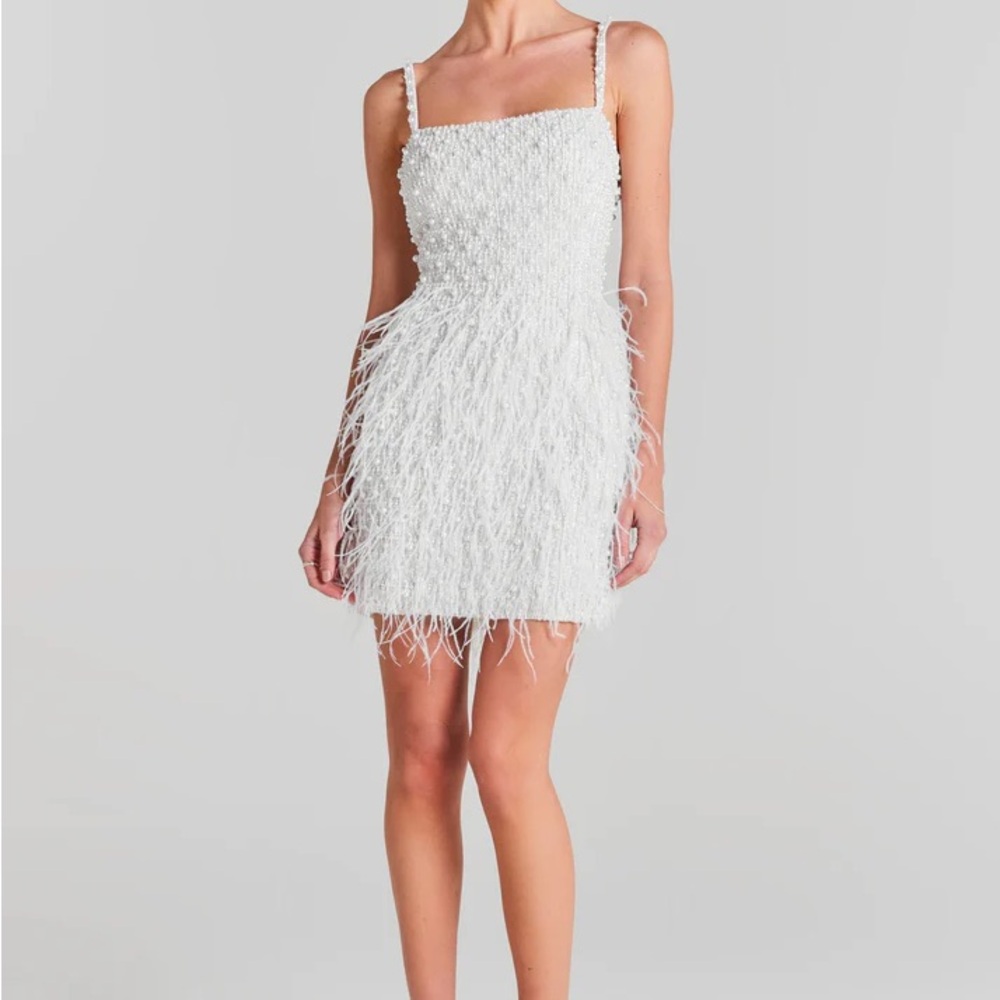 NADINE MERABI Carrie White Dress, Size M, NWT